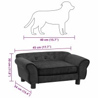 vidaXL Hundesofa Dunkelgrau 72x45x30 cm Pl&uuml;sch