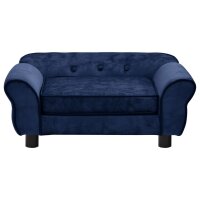 vidaXL Hundesofa Blau 72x45x30 cm Pl&uuml;sch