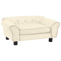 vidaXL Hundesofa Creme 72x45x30 cm Plüsch