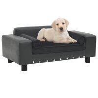 vidaXL Hundesofa Dunkelgrau 81x43x31 cm Plüsch und...