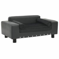 vidaXL Hundesofa Dunkelgrau 81x43x31 cm Plüsch und...