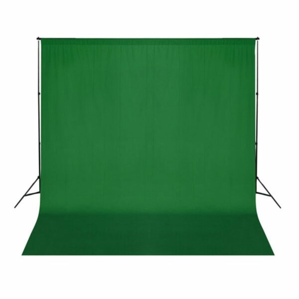 vidaXL Fotohintergrund Baumwolle Gr&uuml;n 300 x 300 cm Chroma-Key