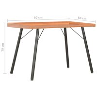 vidaXL Schreibtisch Braun 90&times;50&times;79 cm