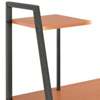 vidaXL Schreibtisch mit Regaleinheit Schwarz und Eiche 102&times;50&times;117 cm