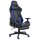 vidaXL Gaming-Stuhl mit Fußstütze Drehbar Blau PVC