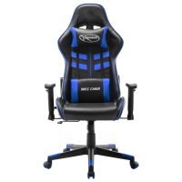 vidaXL Gaming-Stuhl Schwarz und Blau Kunstleder