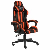 vidaXL Gaming-Stuhl Schwarz und Orange Kunstleder