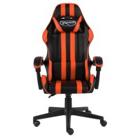 vidaXL Gaming-Stuhl Schwarz und Orange Kunstleder