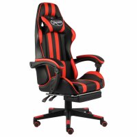 vidaXL Gaming-Stuhl mit Fußstütze Schwarz und...