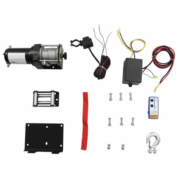 vidaXL 12 V Elektrische Seilwinde 1360kg + Montageplatte Fernbedienung