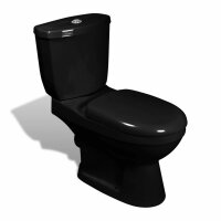 vidaXL Toilette mit Sp&uuml;lkasten Schwarz