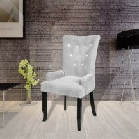 vidaXL Sessel Silber Samt
