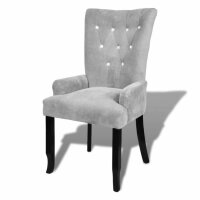 vidaXL Sessel Silber Samt