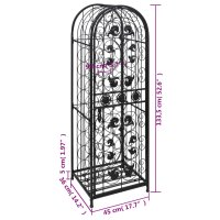 vidaXL Flaschenregal f&uuml;r 45 Flaschen Metall