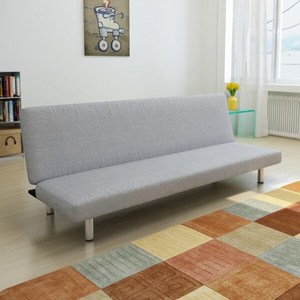 vidaXL Schlafsofa Hellgrau Polyester