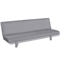 vidaXL Schlafsofa Hellgrau Polyester