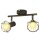 Deckenstrahler Industrie-Stil Drahtgestell + 2 LED-Glühlampen schwarz