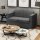 vidaXL 2-Sitzer Sofa Stoff Dunkelgrau