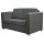 vidaXL 2-Sitzer Sofa Stoff Dunkelgrau