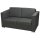 vidaXL 2-Sitzer Sofa Stoff Dunkelgrau