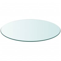 vidaXL Tischplatte aus geh&auml;rtetem Glas rund 300 mm