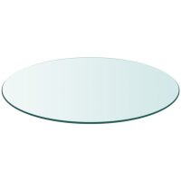 WOWONA Tischplatte aus geh&auml;rtetem Glas rund 400 mm