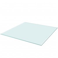 WOWONA Tischplatte aus geh&auml;rtetem Glas quadratisch 700x700 mm