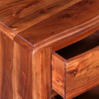 WOWONA Nachttisch-Set mit Schubladen 2 St&uuml;ck aus massivem Akazienholz
