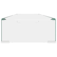 vidaXL TV-Tisch/Bildschirmerh&ouml;hung Glas Transparent 100x30x13 cm