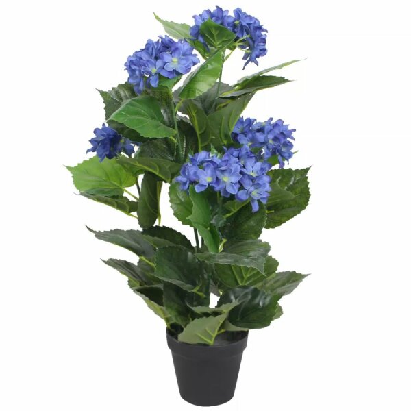 vidaXL K&uuml;nstliche Hortensie mit Topf 60 cm Blau