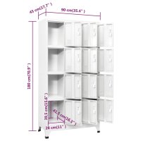 vidaXL Schlie&szlig;fachschrank mit 12 F&auml;chern 90x45x180 cm