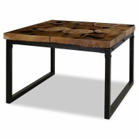 vidaXL Couchtisch Teak Harz 60 x 60 x 40 cm