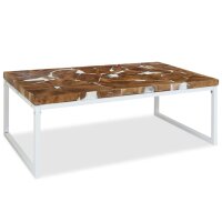 vidaXL Couchtisch Teak Harz 110 x 60 x 40 cm