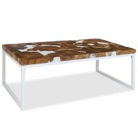 vidaXL Couchtisch Teak Harz 110 x 60 x 40 cm