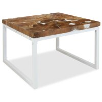 vidaXL Couchtisch Teak Harz 60 x 60 x 40 cm