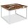 vidaXL Couchtisch Teak Harz 60 x 60 x 40 cm