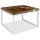 vidaXL Couchtisch Teak Harz 60 x 60 x 40 cm