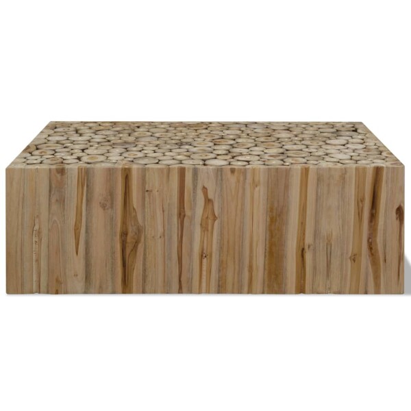 vidaXL Couchtisch Echtes Teakholz 90x50x30 cm