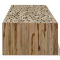 vidaXL Couchtisch Echtes Teakholz 90x50x30 cm