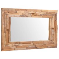 vidaXL Dekorativer Spiegel Teak 90 x 60 cm Rechteckig