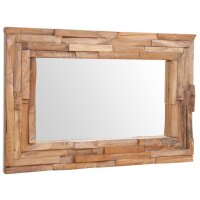 vidaXL Dekorativer Spiegel Teak 90 x 60 cm Rechteckig