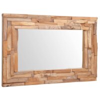 vidaXL Dekorativer Spiegel Teak 90 x 60 cm Rechteckig