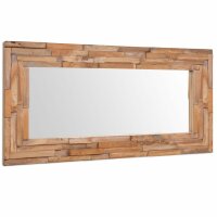 vidaXL Dekorativer Spiegel Teak 120 x 60 cm Rechteckig