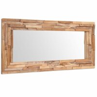 vidaXL Dekorativer Spiegel Teak 120 x 60 cm Rechteckig