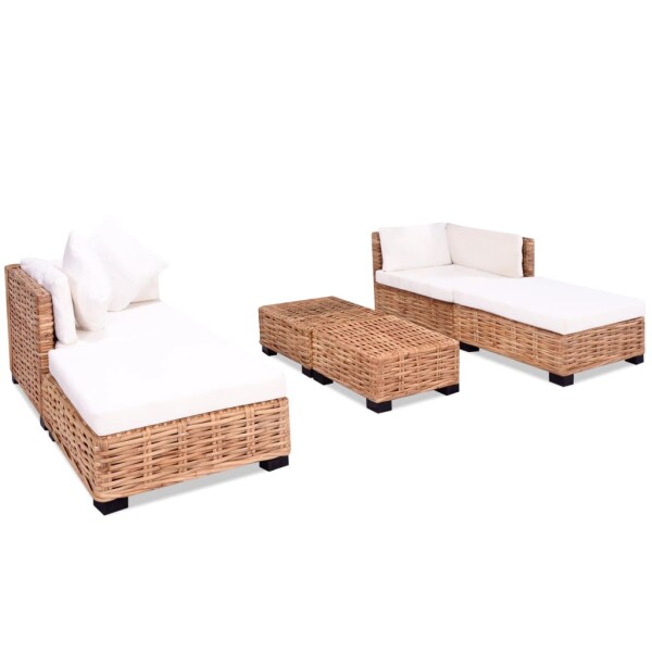 vidaXL Sofagarnitur 16-tlg. Nat&uuml;rliches Rattan