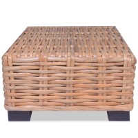 vidaXL Couchtisch Rattan Natur 45 x 45 x 30 cm