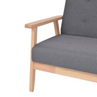 vidaXL 2-Sitzer Sofa Stoff Dunkelgrau