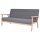 vidaXL 3-Sitzer Sofa Stoff Dunkelgrau