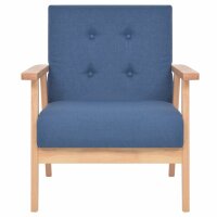 vidaXL Sessel Blau Stoff