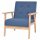 vidaXL Sessel Blau Stoff